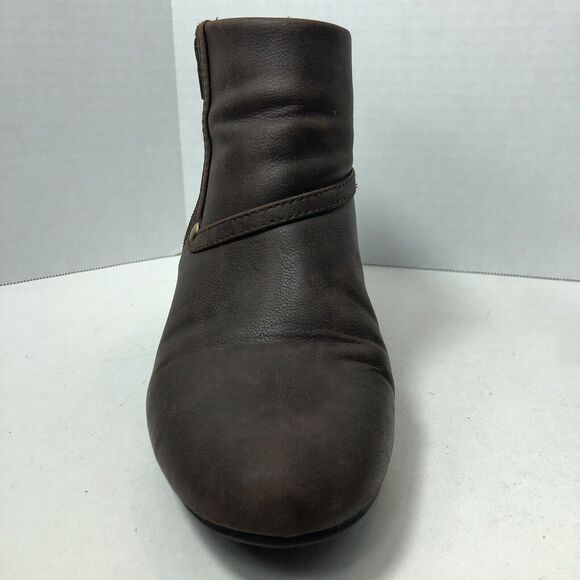 Life Stride Boots Womens Size 9 Active Arch Comfort Ankle Side Zip Brown F3 - Picture 3 of 13